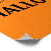 Halloween Orange Banner Poster (Ecke)