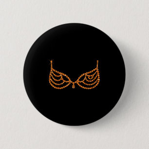 Halloween Orange-BH-Design Kostüm-Show Mädchen Button