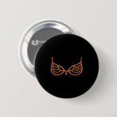 Halloween Orange-BH-Design Kostüm-Show Mädchen Button (Vorne & Hinten)