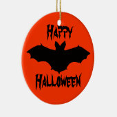 Halloween Orange Black Bat Ornament (Rechts)