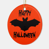 Halloween Orange Black Bat Ornament (Links)