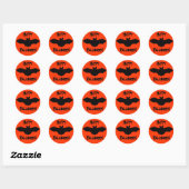 Halloween Orange Black Bat Stickers (Blatt)