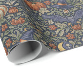 Halloween Orange Black Cats Bats Geschenkpapier (Rolleneckpunkt)