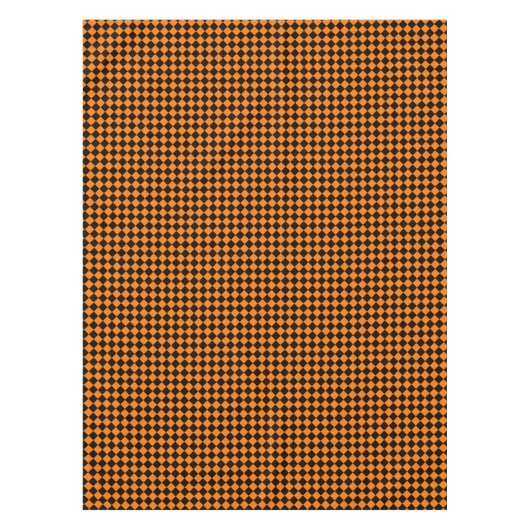 Halloween Orange Black Checkered Zuhause Party Dek Tischdecke (Vorderseite)