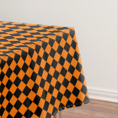 Halloween Orange Black Checkered Zuhause Party Dek Tischdecke (Beispiel)