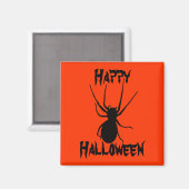 Halloween Orange Black Creepy Spider Magnet (Vorderseite/Rückseite)