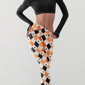 Halloween Orange Black Creepy Spider Modern Leggings