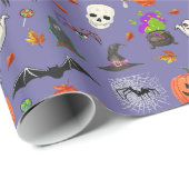 Halloween Orange Black Geschenkpapier (Rolleneckpunkt)