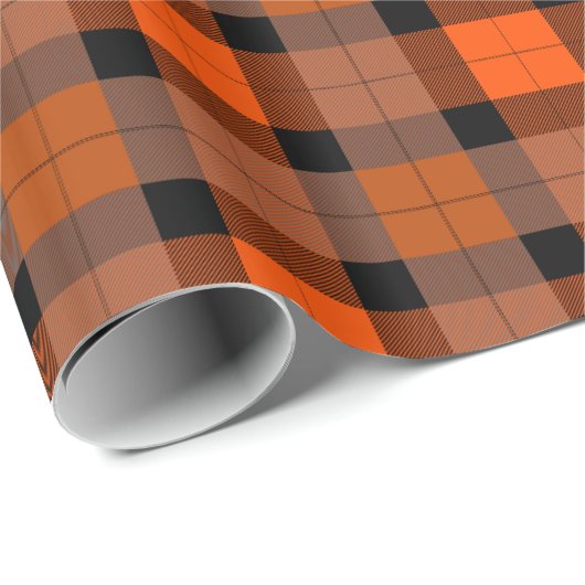 Halloween Orange Black Geschenkpapier (Rolleneckpunkt)