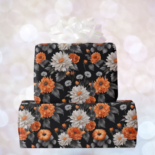 Halloween Orange Black Giftwrap Geschenkpapier
