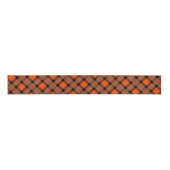 Halloween Orange Black Kariert Ripsband (Vorderseite)