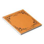 Halloween Orange & Black Magorder Personalisiert Notizblock (angewinkelt)