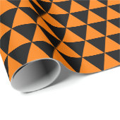 Halloween Orange Black Modern Birthday Custom Text Geschenkpapier (Rolleneckpunkt)