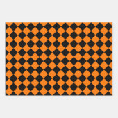 Halloween Orange Black Modern Pattern Benutzerdefi Geschenkpapier Set (Vorderseite 2)