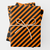Halloween Orange Black Modern Pattern Benutzerdefi Geschenkpapier Set (Beispiel)
