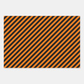 Halloween Orange Black Modern Pattern Benutzerdefi Geschenkpapier Set (Vorderseite)