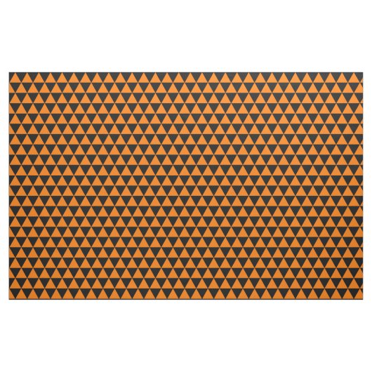 Halloween Orange Black Modern Triangle Pattern Stoff (Yard (91,4 cm))