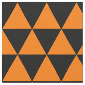 Halloween Orange Black Modern Triangle Pattern Stoff (Nahaufnahme)
