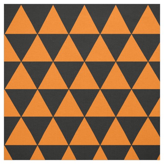 Halloween Orange Black Modern Triangle Pattern Stoff (Muster)