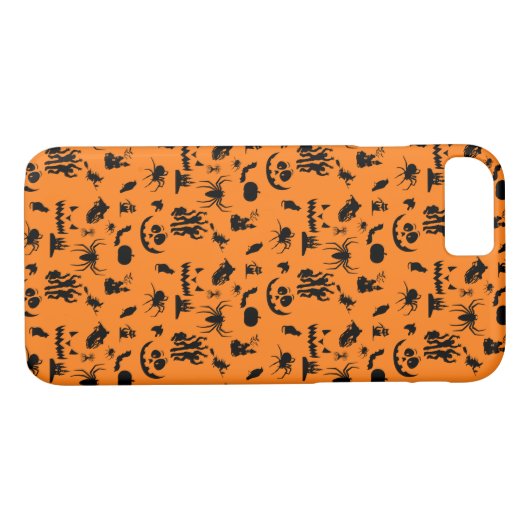 Halloween Orange Black Pattern Case-Mate iPhone Hülle (Rückseite (Horizontal))