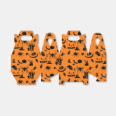 Halloween Orange Black Pattern Geschenkschachtel (Ungefaltet)