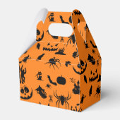 Halloween Orange Black Pattern Geschenkschachtel (Vorderseite)