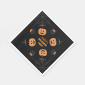 Halloween Orange & Black Personalisiert Napkins Serviette (Ecke)