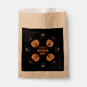 Halloween Orange & Black Personalisierte Gefälligk Geschenktütchen (Vorderseite)