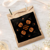 Halloween Orange & Black Personalisierte Gefälligk Geschenktütchen (Ausgeschnitten)