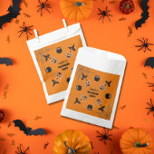 Halloween Orange & Black Personalisierte Gefälligk Geschenktütchen