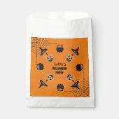 Halloween Orange & Black Personalisierte Gefälligk Geschenktütchen (Vorderseite)