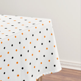 Halloween Orange Black Polka Dots Chic Party Deco Tischdecke