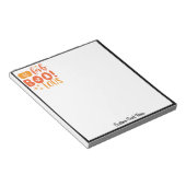 Halloween Orange Black Pumpkin Boo Personalisiert Notizblock (angewinkelt)