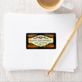 Halloween Orange & Black Skull Custom Leckerei Lab Adressaufkleber (Insitu)