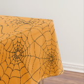 Halloween Orange Black Spiders Webkobwebseiten Tischdecke (Beispiel)