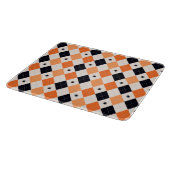 Halloween Orange & Black Spiding Raute Muster Schneidebrett (Ecke)