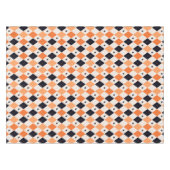 Halloween Orange & Black Spiding Raute Muster Tischdecke (Vorderseite (Horizontal))