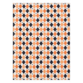 Halloween Orange & Black Spiding Raute Muster Tischdecke (Vorderseite)