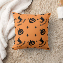 Halloween Orange Black Spooky Pumpkin Hexe