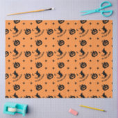 Halloween Orange Black Spooky Pumpkin Hexe Seidenpapier (Basteln)