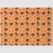 Halloween Orange Black Spooky Pumpkin Hexe Seidenpapier (Vorderseite)