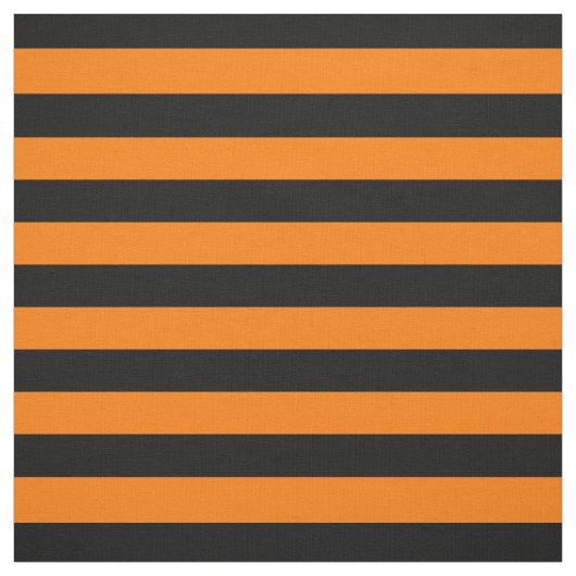 Halloween Orange Black Stripes Muster Moderner Chi Stoff (Muster)