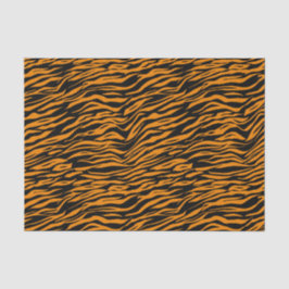 Halloween Orange Black Tiger Animal Print Seidenpapier
