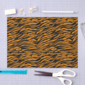 Halloween Orange Black Tiger Animal Print Seidenpapier (Handwerk)