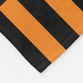 Halloween Orange Black Vertikal Strip Fleecedecke (Ecke)
