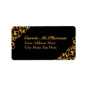 Halloween-Orange blühen Adressen-Etiketten Adressaufkleber