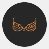 Halloween Orange Bra Design Costume Show Runder Aufkleber (Vorderseite)