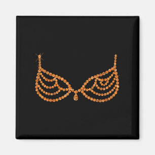 Halloween Orange-Bra-Design-Kostüm-Show Mädchen Magnet
