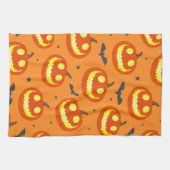 Halloween Orange Cartoon Pumpkin Pattern Geschirrtuch (Horizontal)
