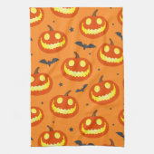 Halloween Orange Cartoon Pumpkin Pattern Geschirrtuch (Vertikal)